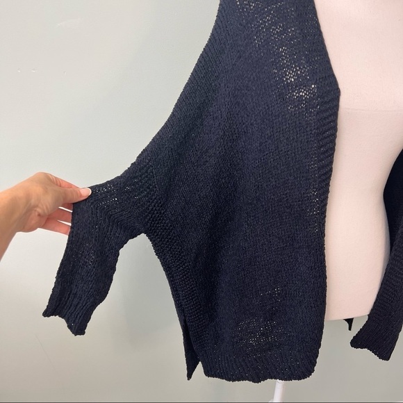 Catherine Malandrino Navy Blue Drape Open Cardigan - Picture 5 of 11